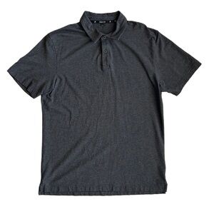 Public Rec Men's Gray Pima Cotton Short Sleeve‎ Go-To Polo Shirt Large
